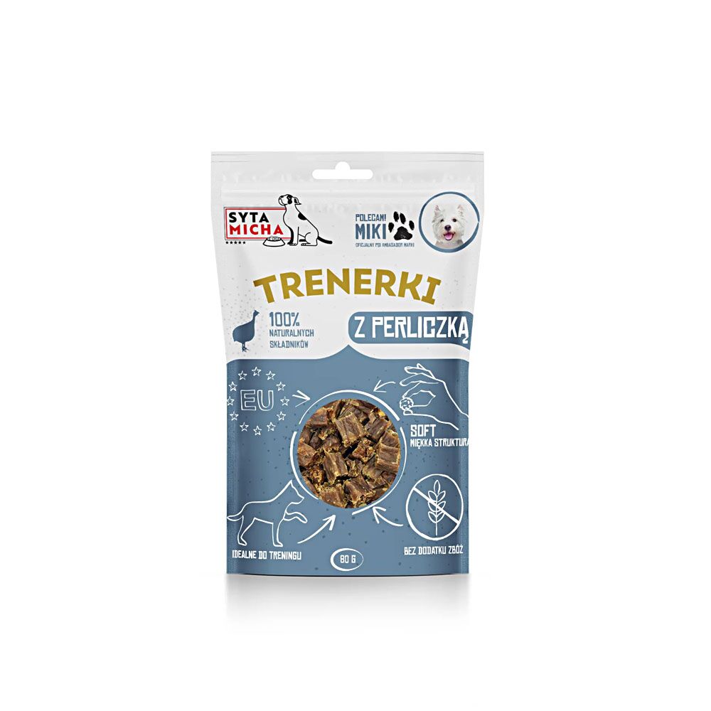 Smaczki monobiałkowe dla psa perliczka Smaczki monobiałkowe dla psa perliczka, idealne jako nagroda podczas treningu