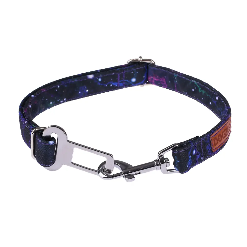 pas samochodowy dla psa galaktyka, zapewnia bezpieczeństwo podczas jazdy