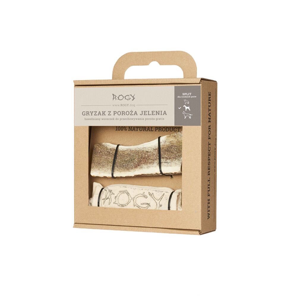 Poroże jelenia dla psa, dla średniego psa