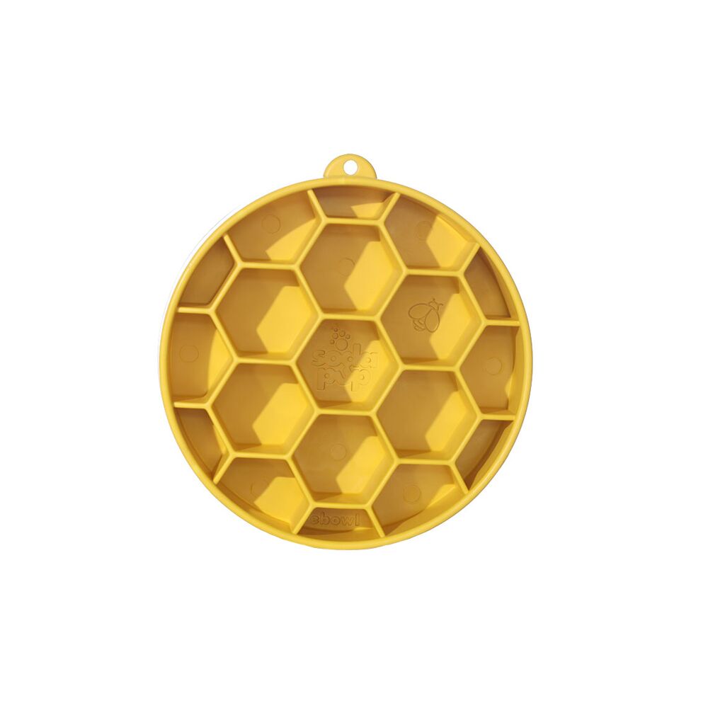 miska spowalniająca jedzenie dla psa żółta